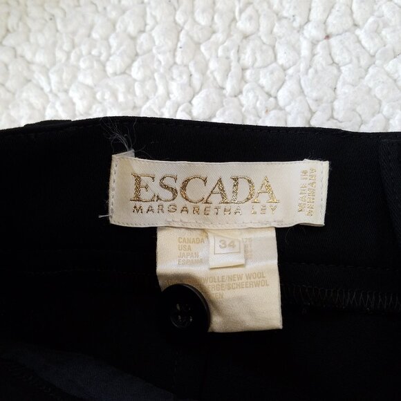 Escada Black Pants Women's 34 - Picture 2 of 4